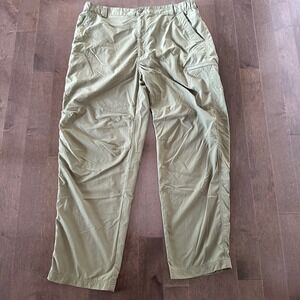 L.L. Bean Mens Stowaway Packable Hiking Pants Adventure Camping Olive Green‎ XL